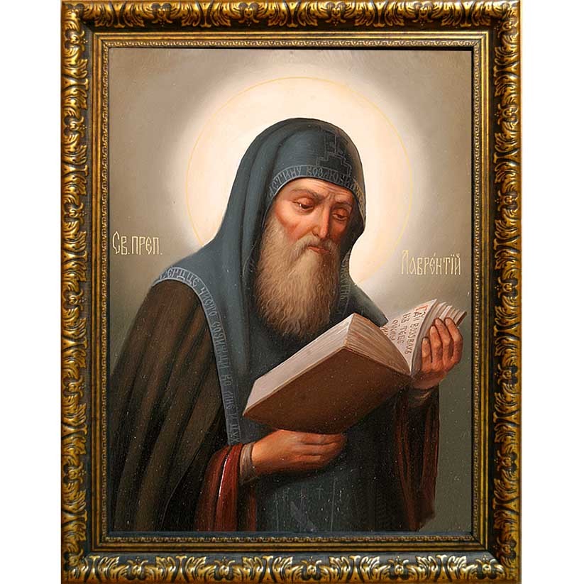 

Лаврентий Печерский, преподобный затворник. Икона на холсте.