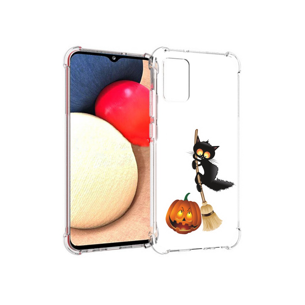 

Чехол MyPads Tocco для Samsung Galaxy A02s хэлуинский котик (PT156738.479.667), Прозрачный, Tocco