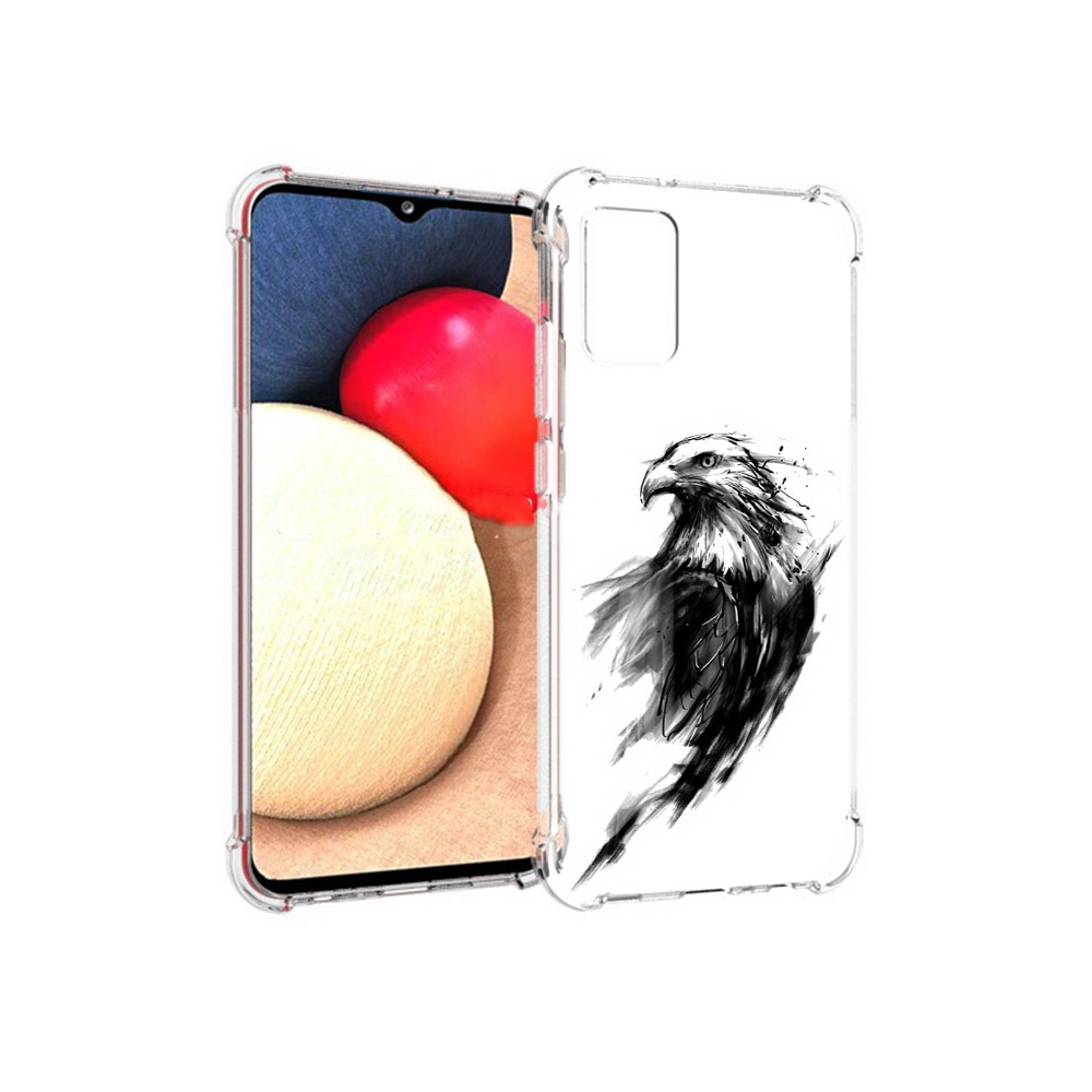 

Чехол MyPads Tocco для Samsung Galaxy A02s чб птица (PT156738.479.670), Прозрачный, Tocco