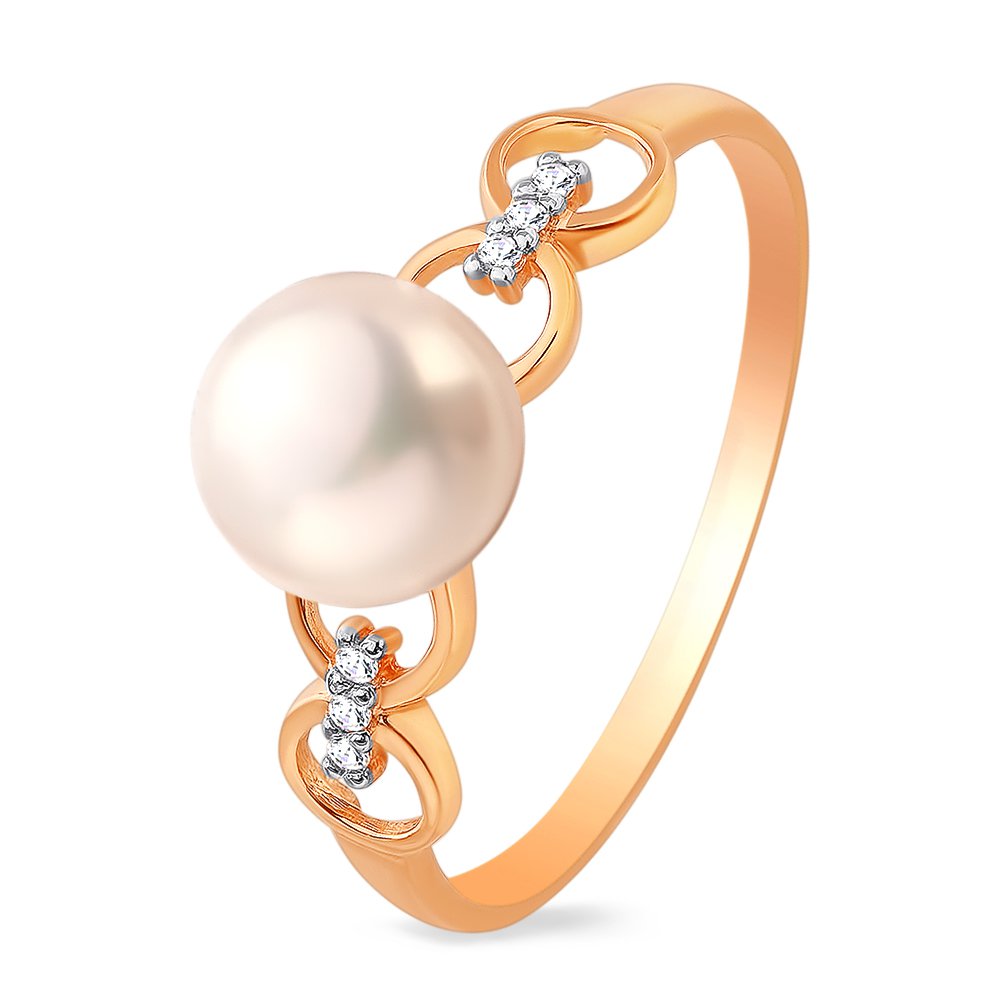 

Кольцо из золота р. , 585Gold 4300101397, жемчуг культивированный\фианит, 4300101397