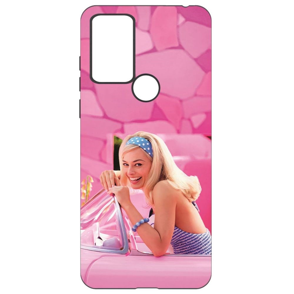 

Чехол-накладка Krutoff Soft Case Барби в розовом для TCL 30E черный