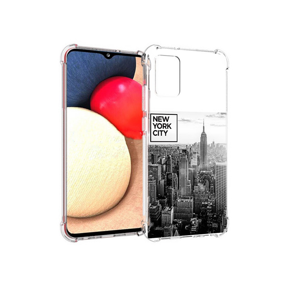 

Чехол MyPads Tocco для Samsung Galaxy A02s черно белый ньюерк (PT156738.479.686), Прозрачный, Tocco