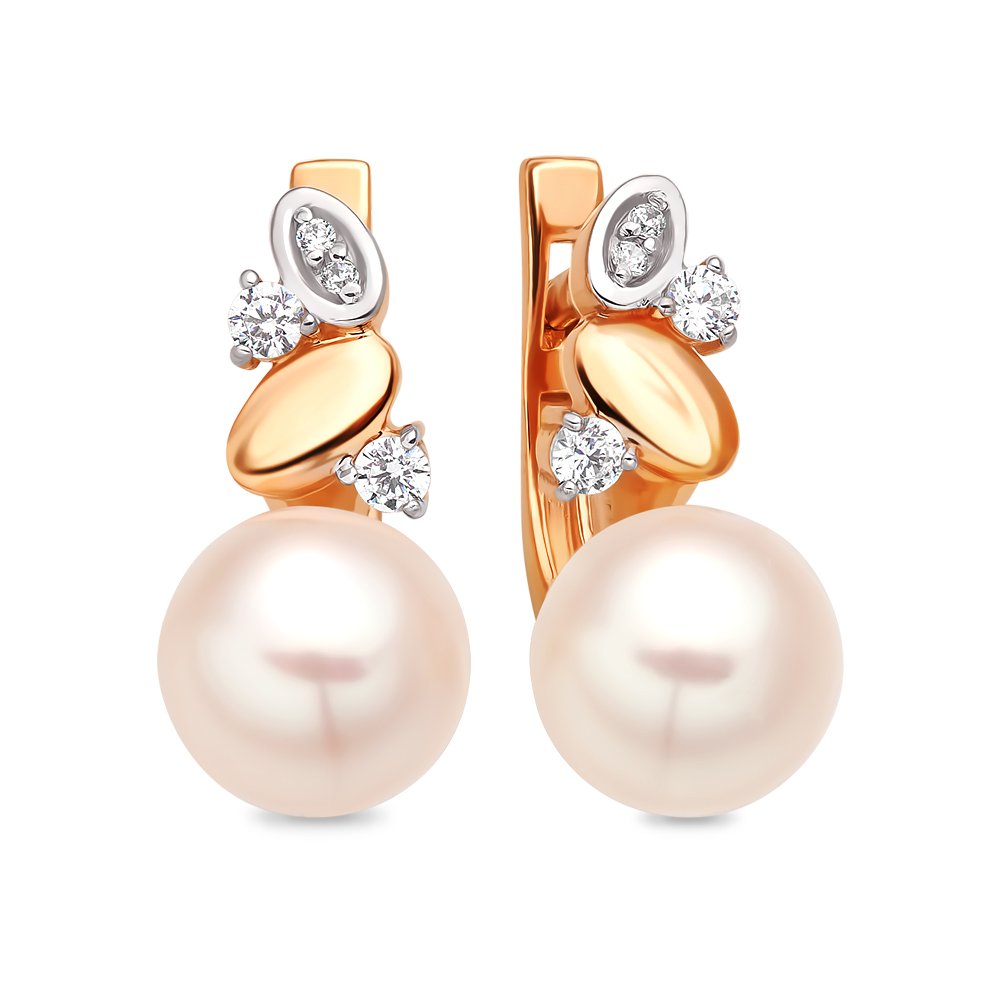 

Серьги из золота 585Gold 4300103571, жемчуг культивированный/фианит, 4300103571