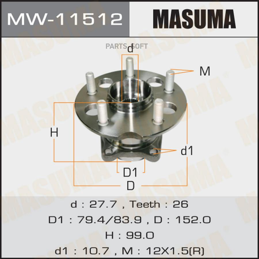 

Ступичный узел MASUMA rear RAV4/ ACA21L