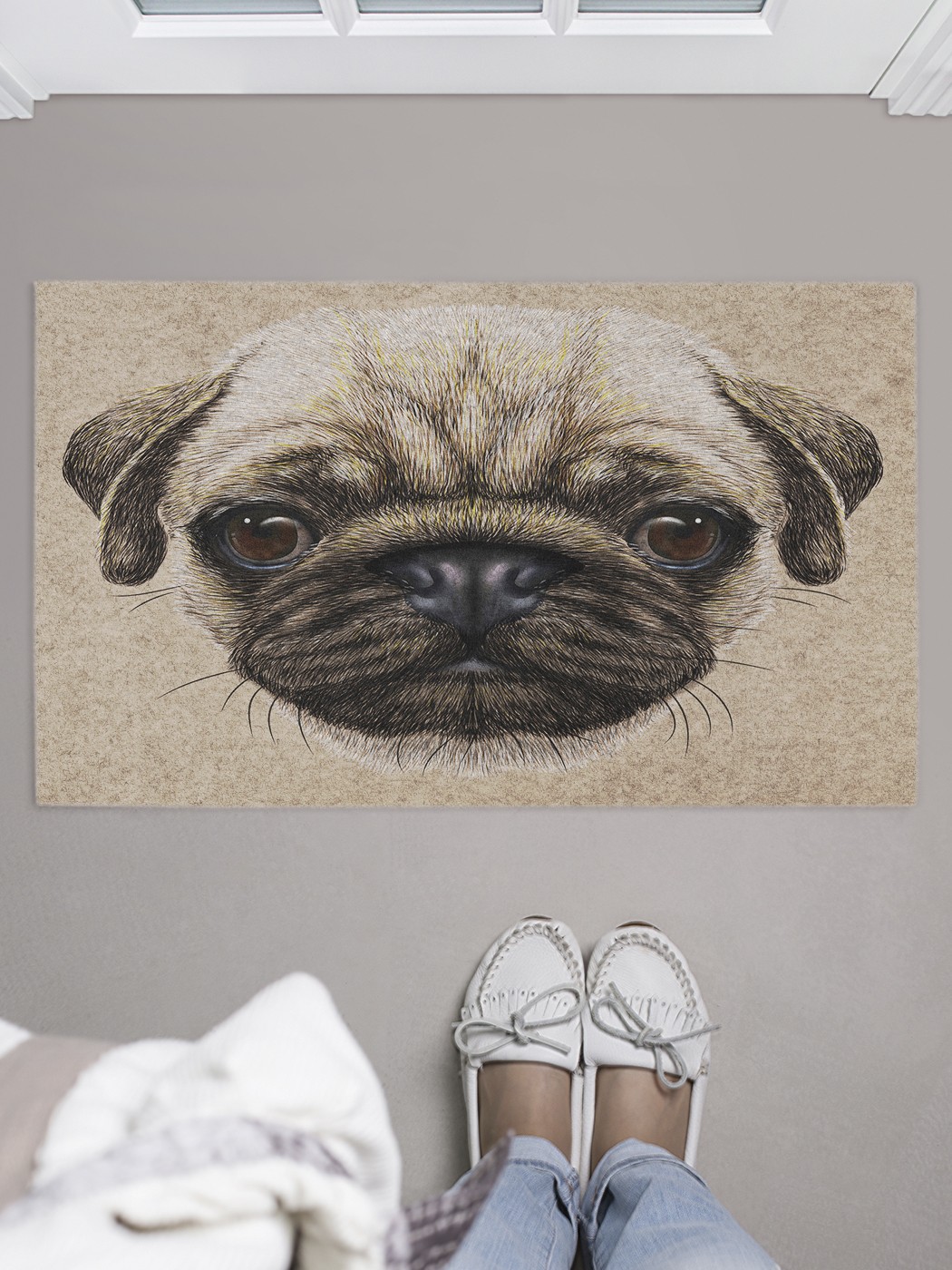 

Придверный коврик в прихожую для обуви, на резиновой основе, 75x45 см door_41891 JoyArty