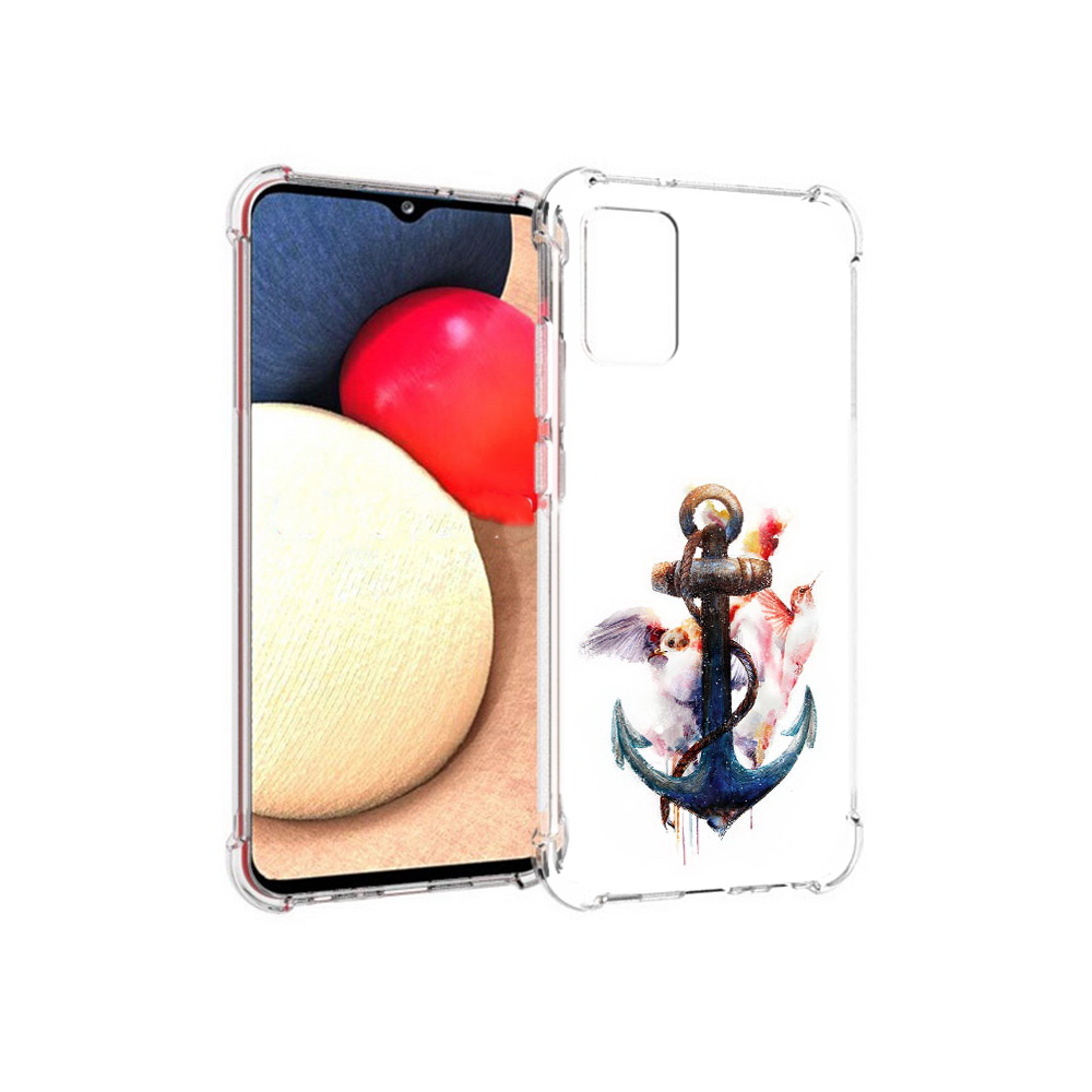 

Чехол MyPads Tocco для Samsung Galaxy A02s якорь с птицами (PT156738.479.703), Прозрачный, Tocco