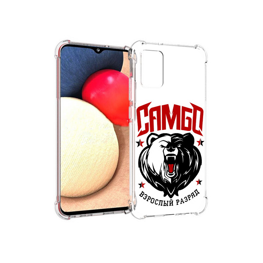 

Чехол MyPads Tocco для Samsung Galaxy A02s Единоборства Самбо медведь (PT156738.479.75), Прозрачный, Tocco