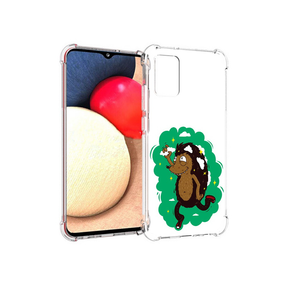 

Чехол MyPads Tocco для Samsung Galaxy A02s Ежик в облаках (PT156738.479.77), Прозрачный, Tocco