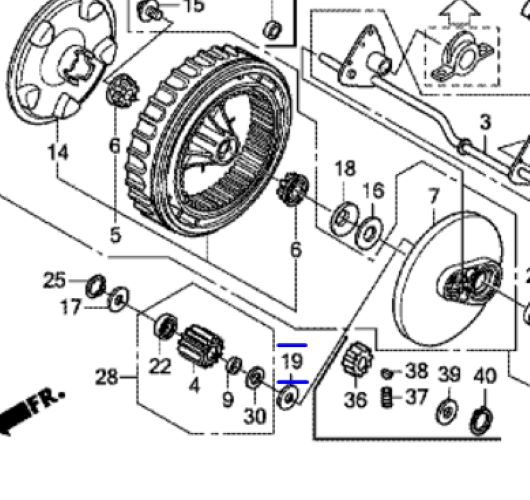 Шайба упорн., 12.2X19.5X1.6, HONDA, Оригинал, 1 шт.