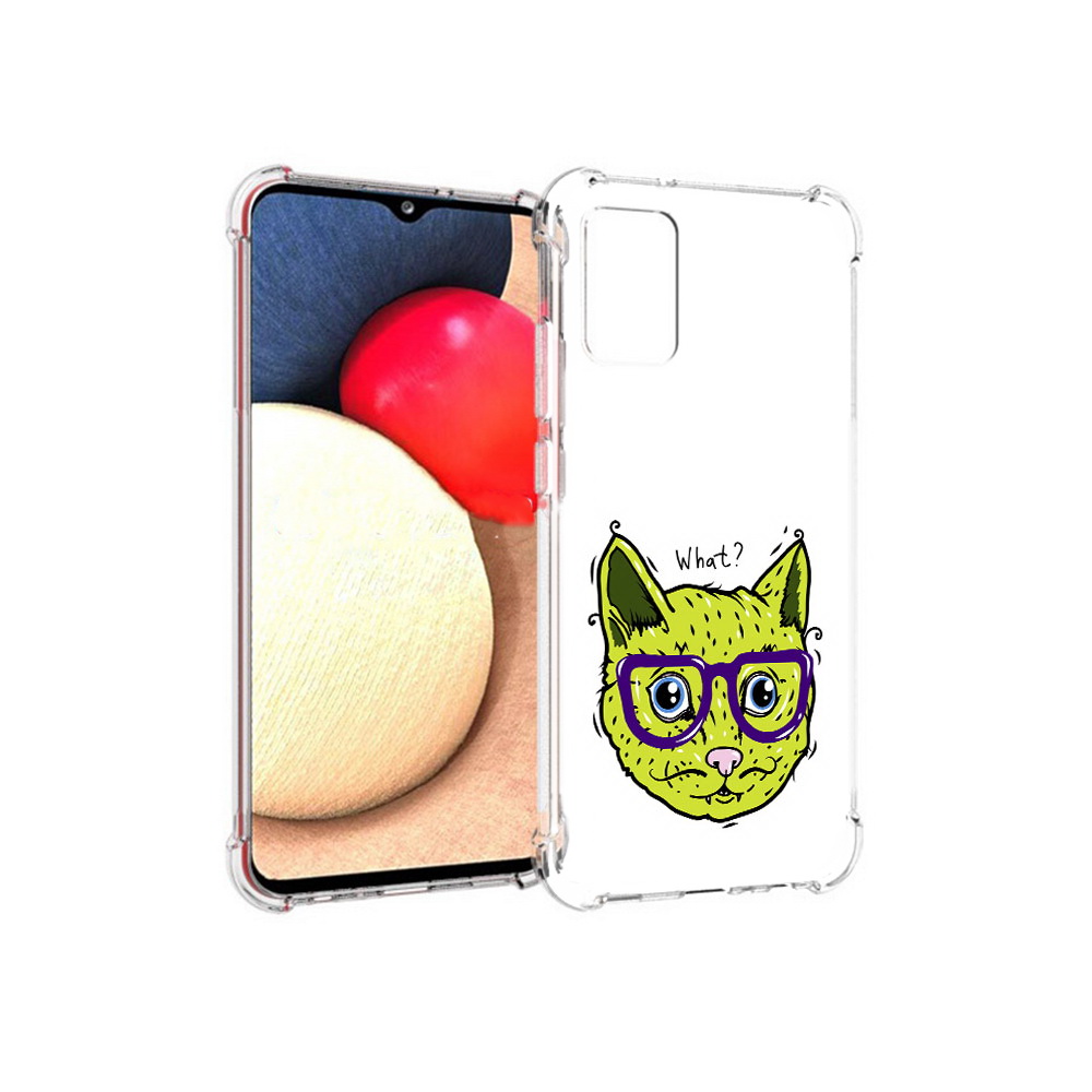 

Чехол MyPads Tocco для Samsung Galaxy A02s Зеленый кот (PT156738.479.86), Прозрачный, Tocco