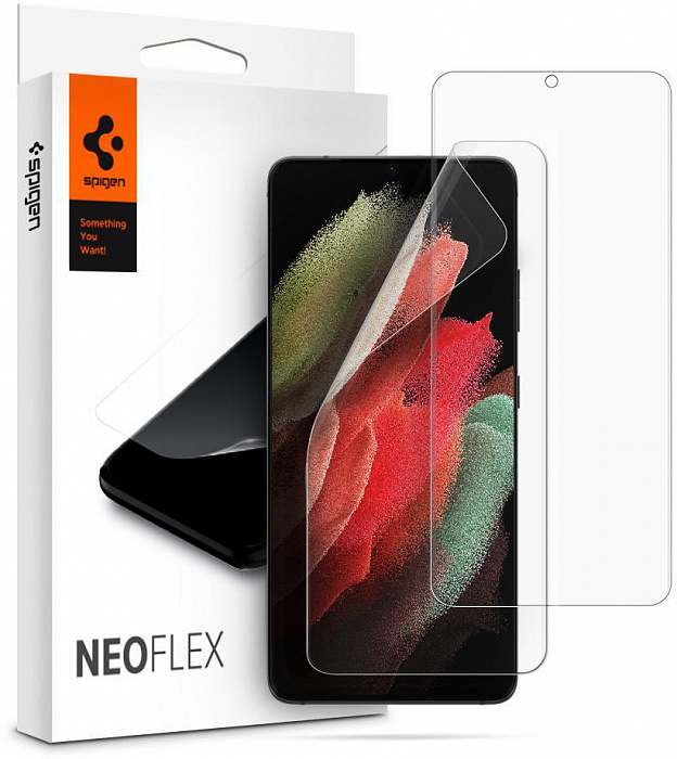 Комплект защитных пленок Spigen NeoFlex (AFL02525) для Samsung Galaxy S21 Ultra (Clear)