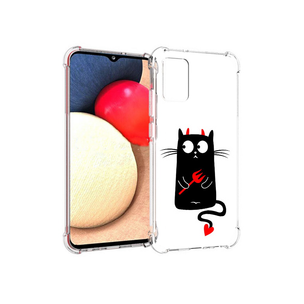 

Чехол MyPads Tocco для Samsung Galaxy A02s Кот демон (PT156738.479.97), Прозрачный, Tocco