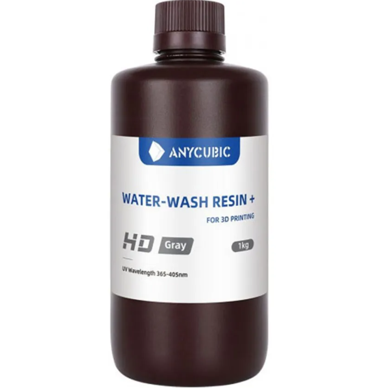 Фотополимерная смола Anycubic Water-wash Resin, HD, серая (1 кг)