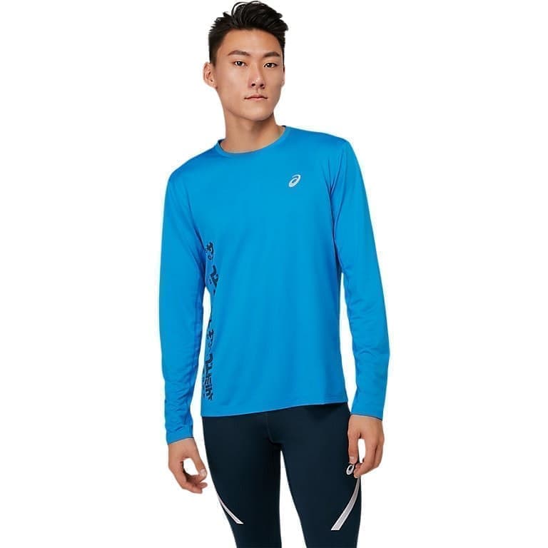 

Лонгслив мужской Asics 2011B874-403 синий M, 2011B874-403