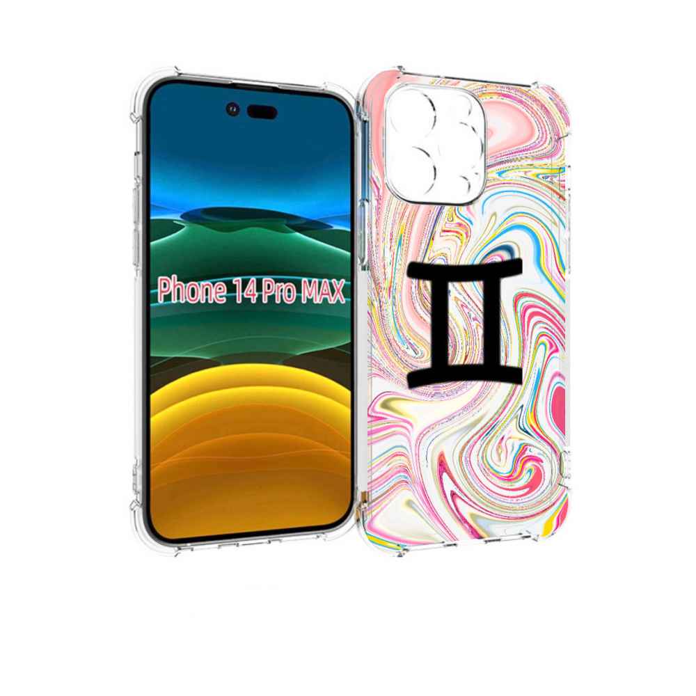

Чехол MyPads знак зодиака близнецы 2 для iPhone 14 Pro Max, Прозрачный, Tocco