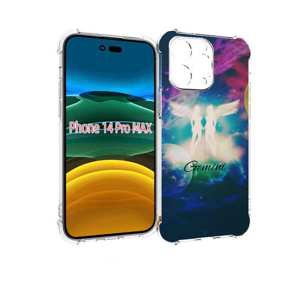 

Чехол MyPads знак зодиака близнецы 3 для iPhone 14 Pro Max, Прозрачный, Tocco