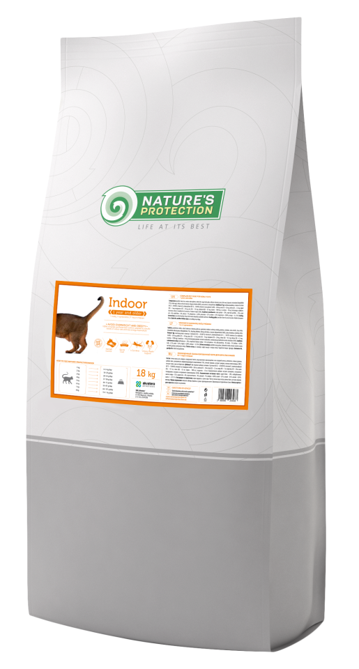 фото Сухой корм для кошек nature’s protection indoor, домашняя птица, 18кг