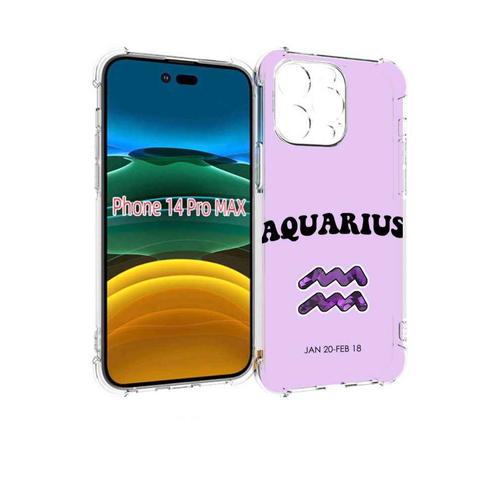 

Чехол MyPads знак зодиака водолеи 4 для iPhone 14 Pro Max, Прозрачный, Tocco