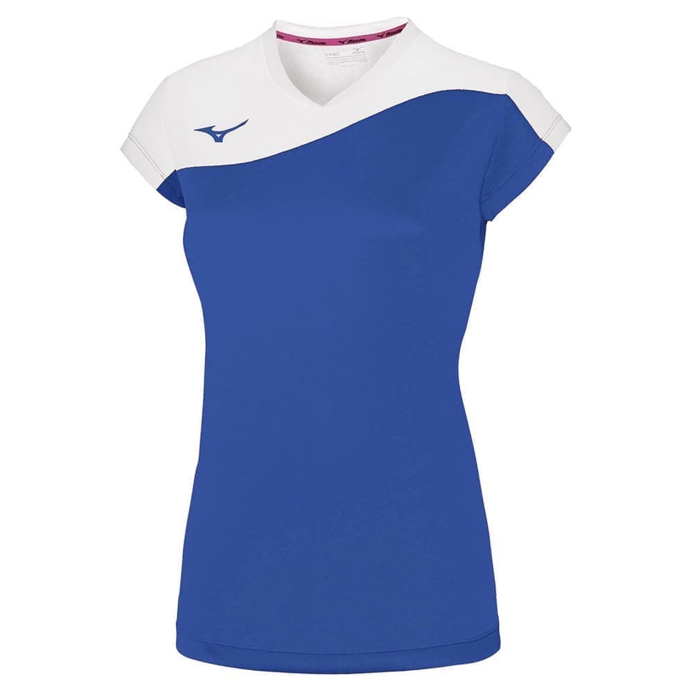 

Футболка женская Mizuno V2EA7203-22 синяя S, Синий, V2EA7203-22