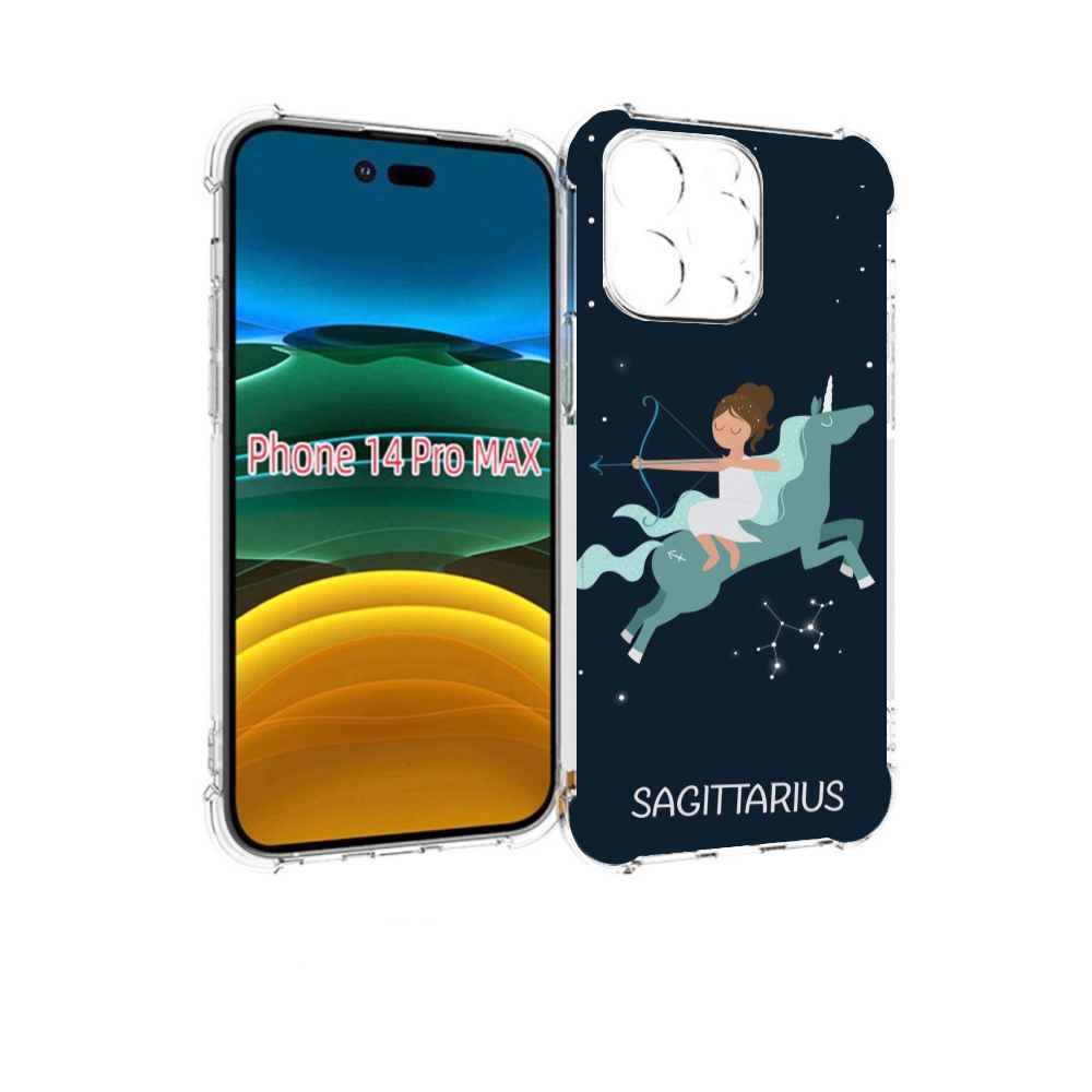 

Чехол MyPads знак зодиака стрелец 5 для iPhone 14 Pro Max, Прозрачный, Tocco