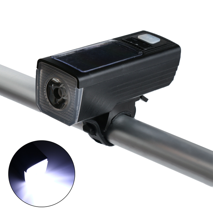 

Фонарь велосипедный аккумуляторный 9865927 300 лм,2000 мАч,5 Вт,LED,3 режима, Черный