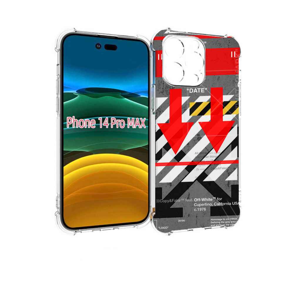 

Чехол MyPads знаки-логотипы для iPhone 14 Pro Max, Прозрачный, Tocco
