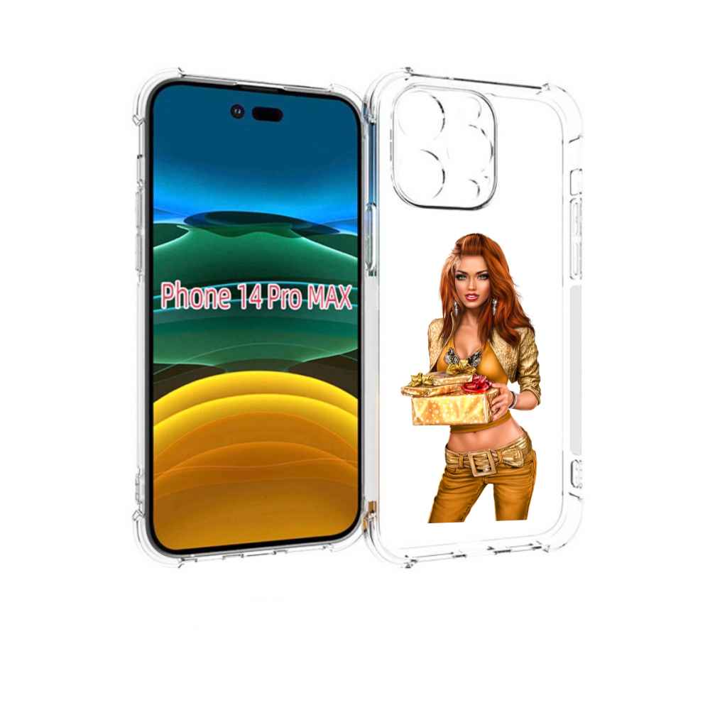 

Чехол MyPads золотая-девочка-с-подарком женский для iPhone 14 Pro Max, Прозрачный, Tocco