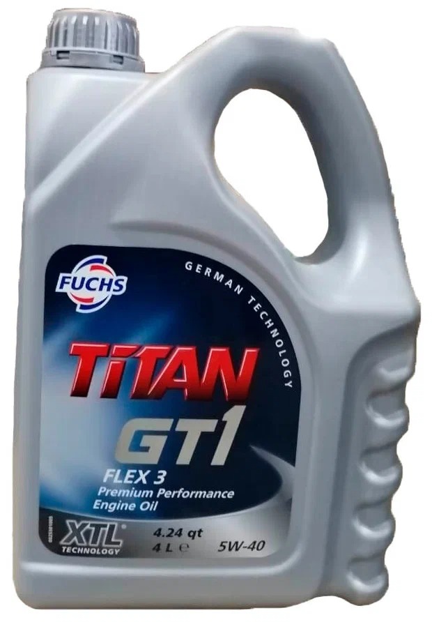 фото Titan масло моторное gt1 flex 3 5w40 4л fuchs