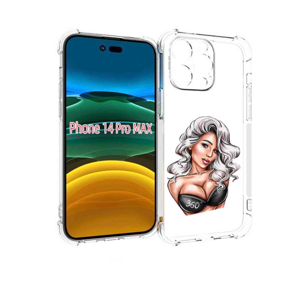 

Чехол MyPads ивлеева-рисунок женский для iPhone 14 Pro Max, Прозрачный, Tocco