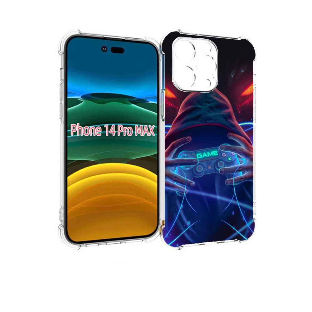 

Чехол MyPads игра джойстик неоновый фон для iPhone 14 Pro Max, Прозрачный, Tocco