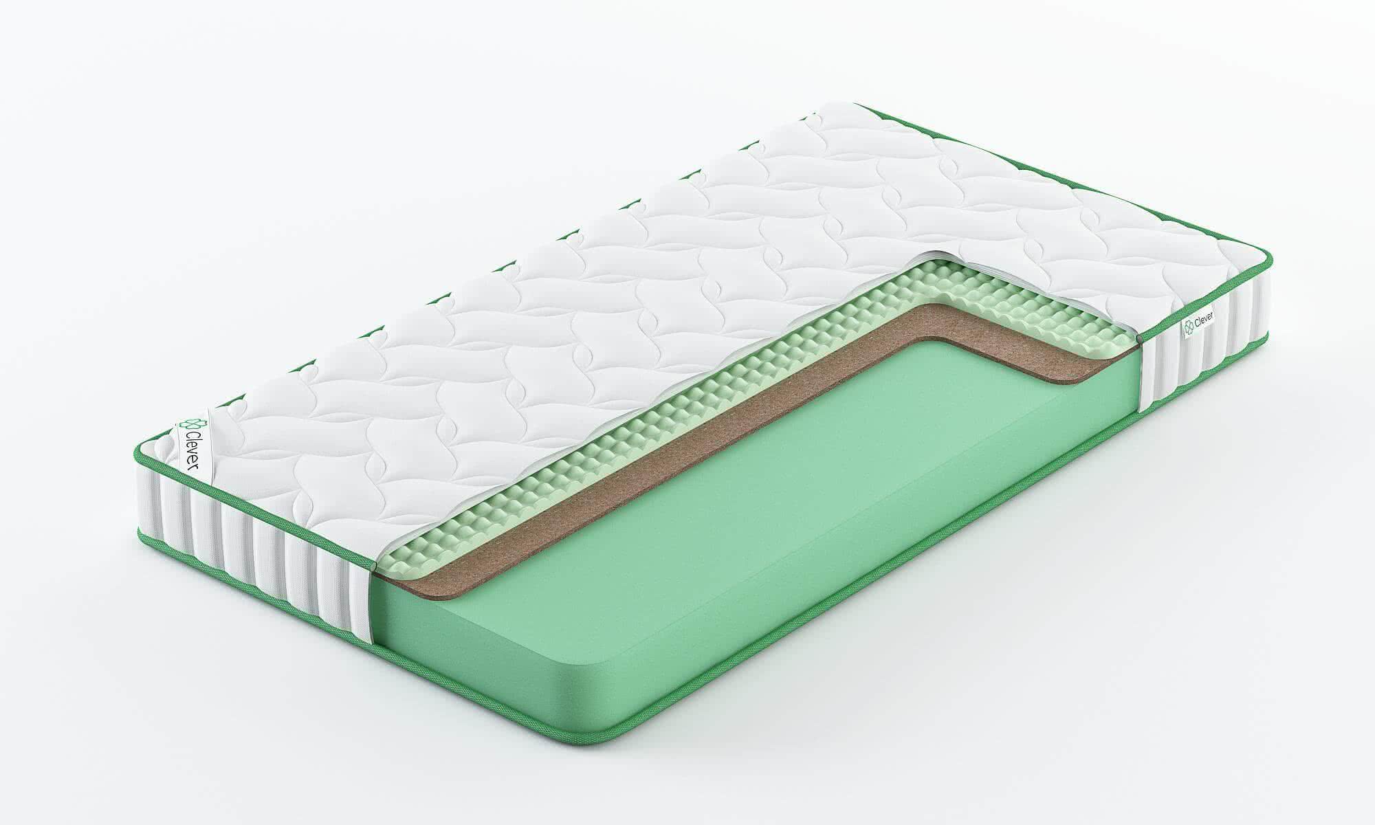 

Матрас Clever Simple Hard 185x220, Белый, CLEVER SIMPLE HARD
