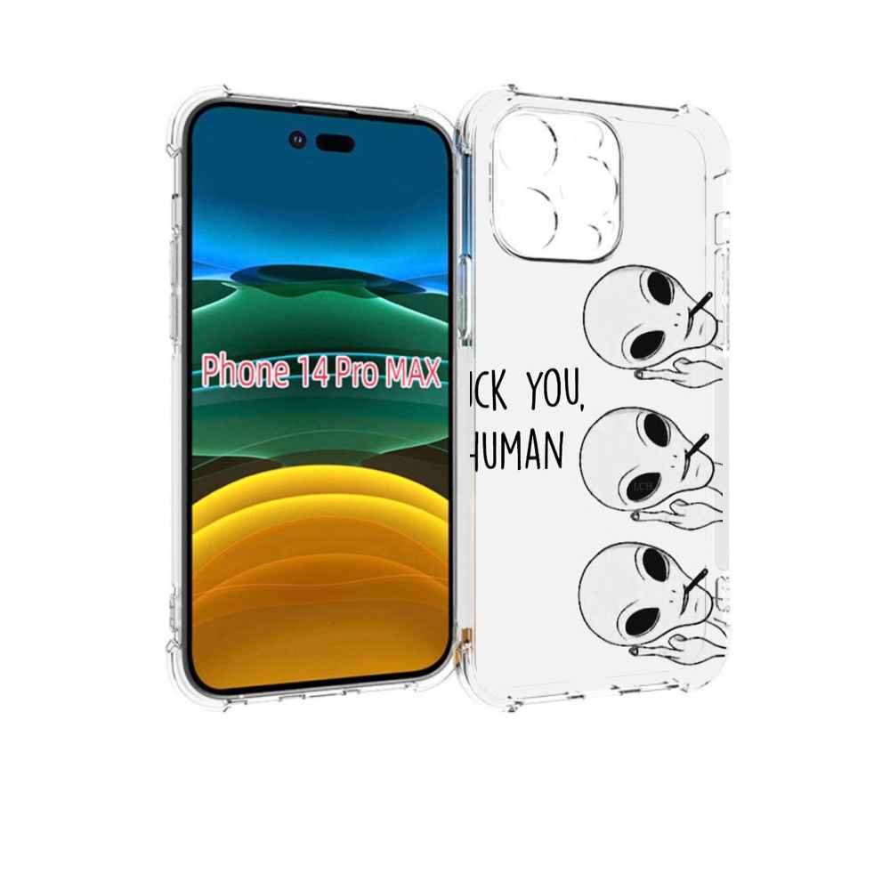 

Чехол MyPads инопланетяне для iPhone 14 Pro Max, Прозрачный, Tocco