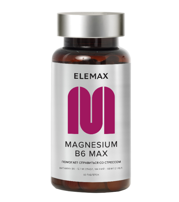 Магнезиум В6 Elemax Magnesium B6 Max таблетки 60 шт.