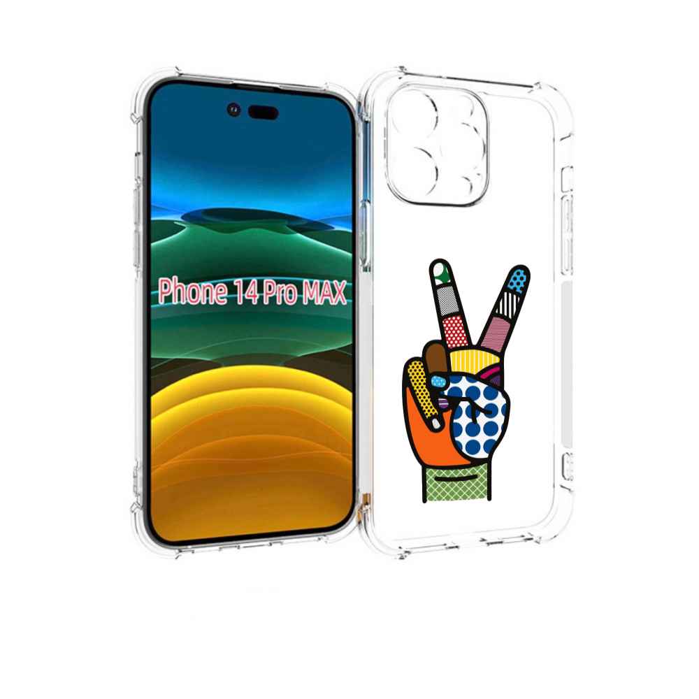 

Чехол MyPads йоу пальчики для iPhone 14 Pro Max, Прозрачный, Tocco