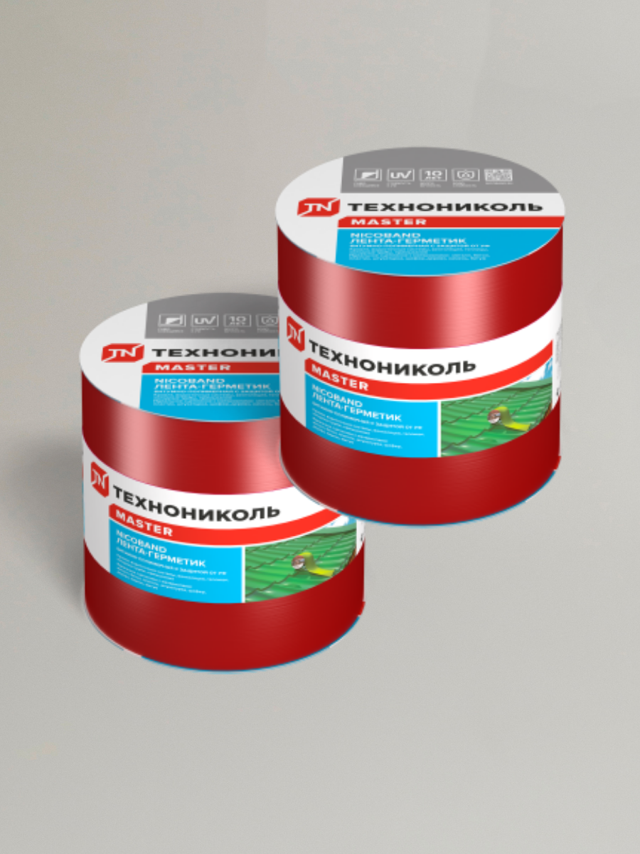 

Лента-герметик Технониколь NICOBAND красный 10м х 15см, 2 шт, 343843-2, NICOBAND