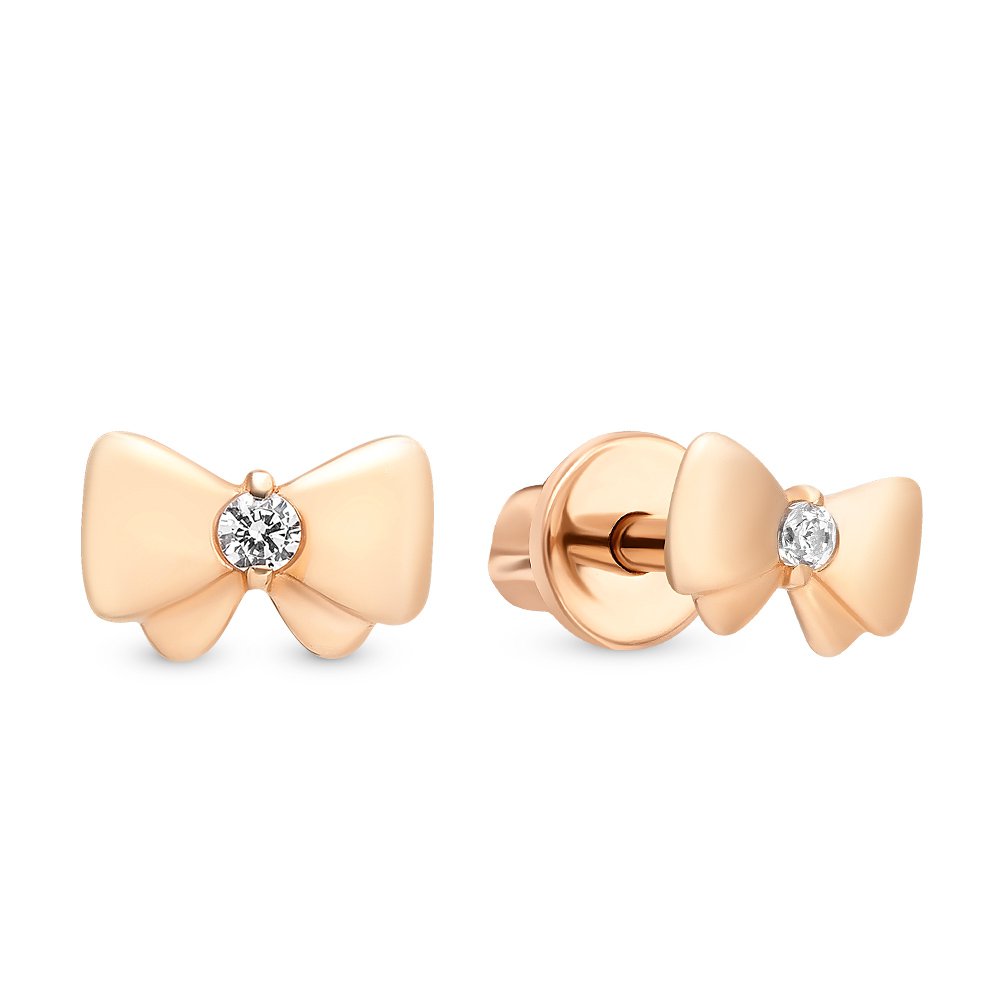 

Серьги из золота 585Gold 4300118795, фианит, 4300118795
