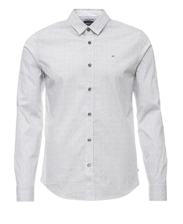 

Рубашка мужская Calvin Klein K10K110549 белая 42, Белый, K10K110549