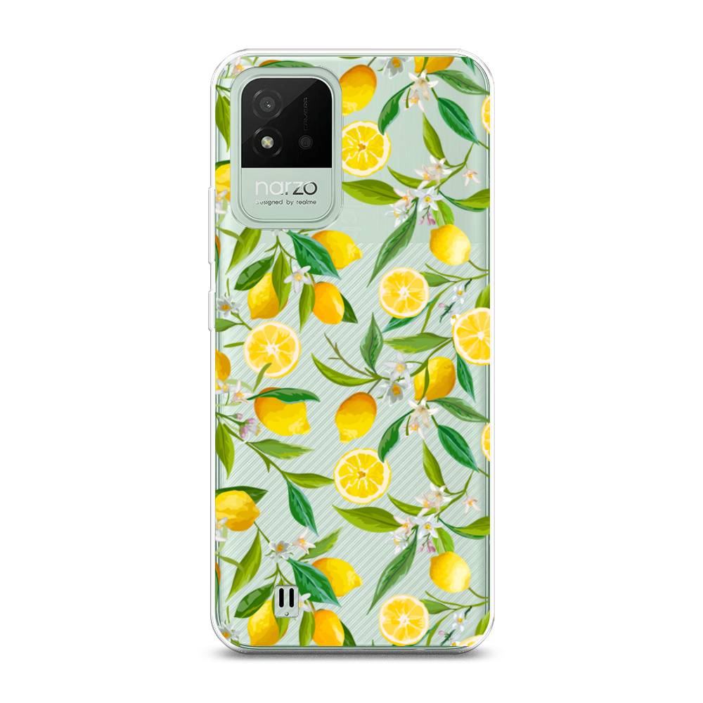 

Чехол Awog на Realme Narzo 50i "Сочные лимоны", Разноцветный, 2510050-10