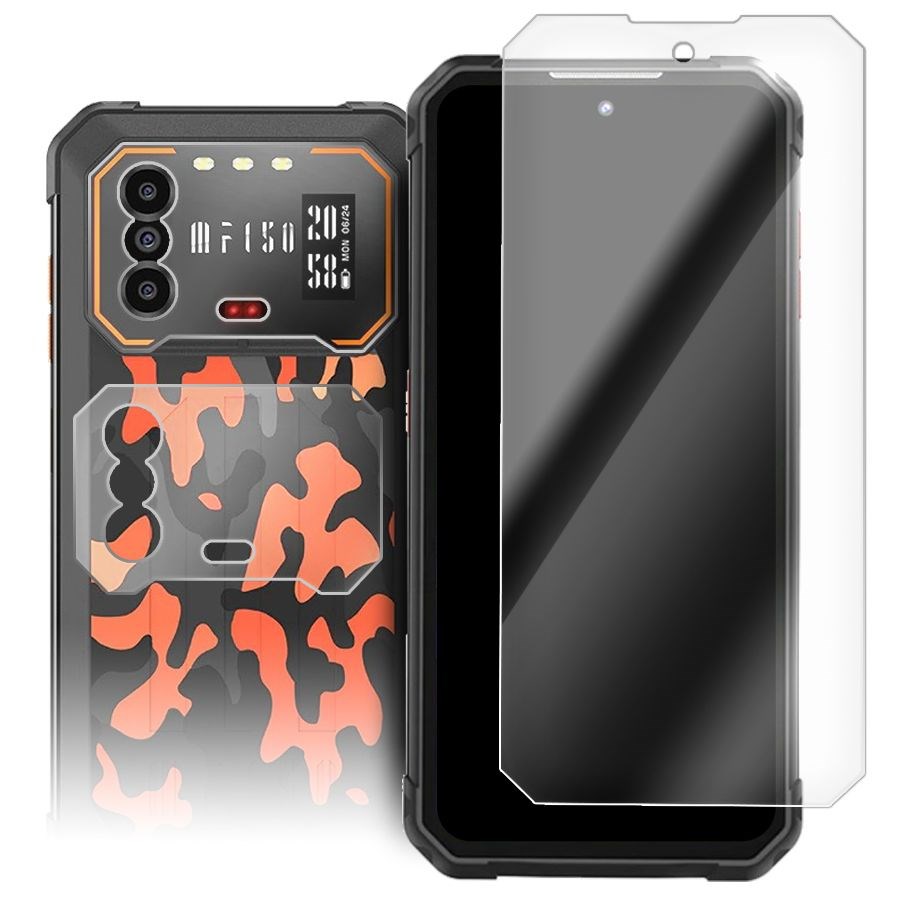 

Стекло защитное гибридное Krutoff для Oukitel F150 B1 Pro + камера (2шт.)