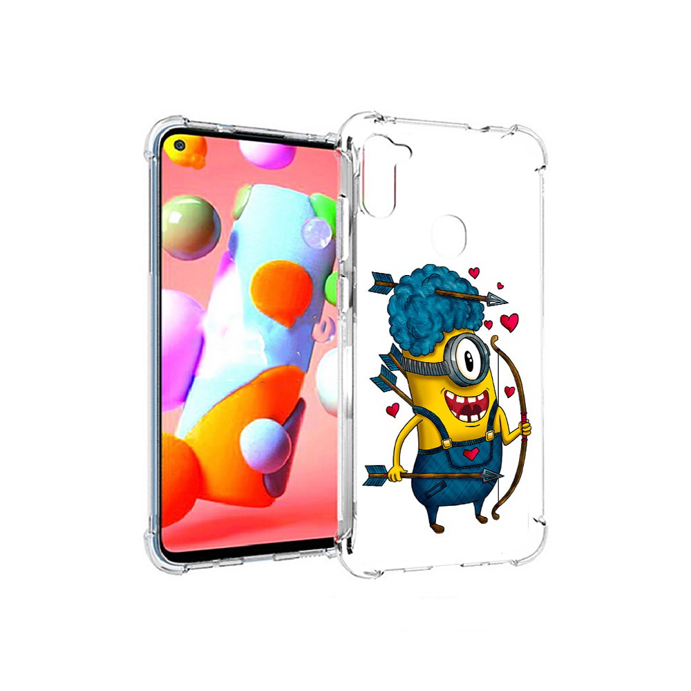 

Чехол MyPads Tocco для Samsung Galaxy A11 Миньон купидон (PT149913.480.117), Прозрачный, Tocco