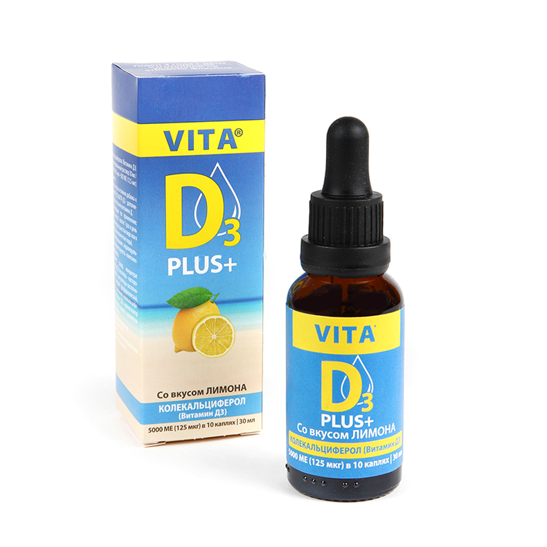 Купить Витамин Д3 Vita D3 лимон раствор 30 мл