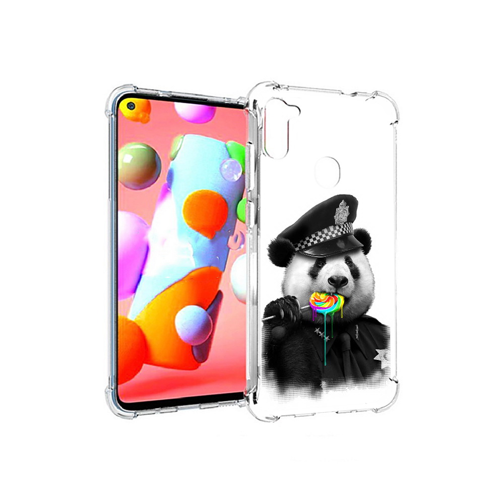 

Чехол MyPads Tocco для Samsung Galaxy A11 Панда полиция (PT149913.480.130), Прозрачный, Tocco