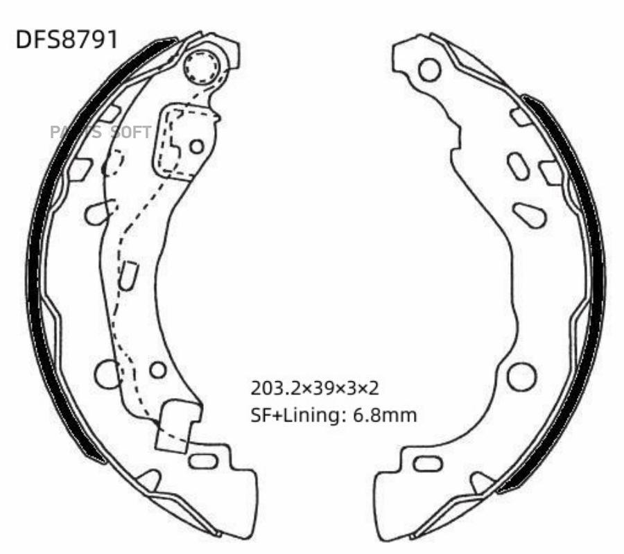 

Тормозные колодки DOUBLE FORCE барабанные DFS8791