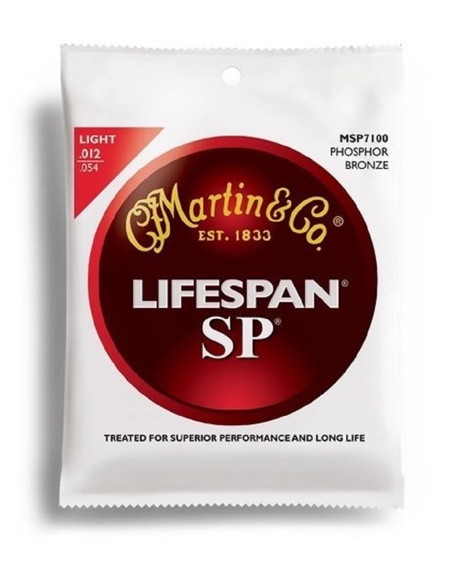 Струны для акустической гитары Martin MSP7100 LIFESPAN SP, 12-54