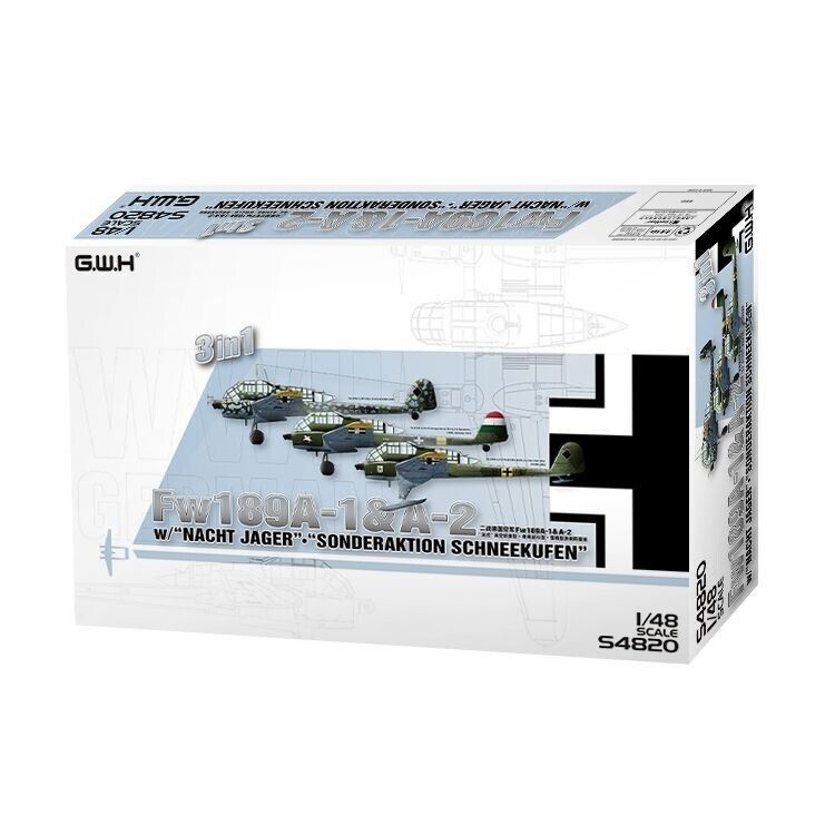 

Сборная модель Great Wall Hobby Немецкий разведчик Fw189A 1&A 2 S4820