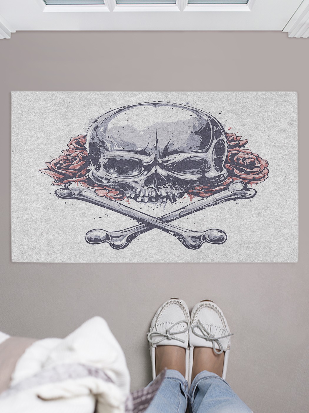 

Придверный коврик в прихожую для обуви, на резиновой основе, 75x45 см door_43131 JoyArty