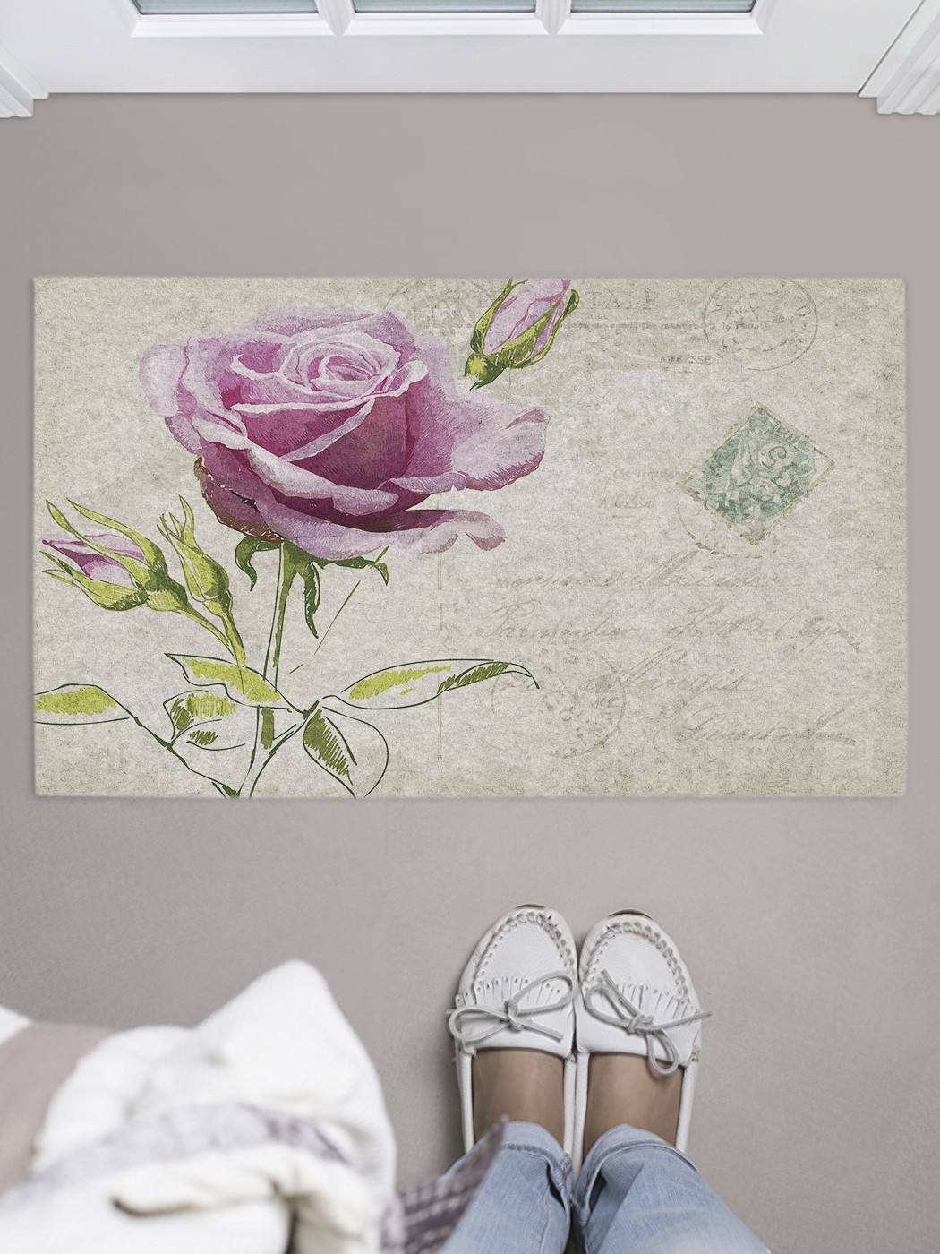 

Придверный коврик в прихожую для обуви, на резиновой основе, 75x45 см door_43134 JoyArty