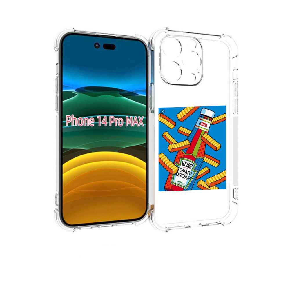 

Чехол MyPads картошка с соусом для iPhone 14 Pro Max, Прозрачный, Tocco