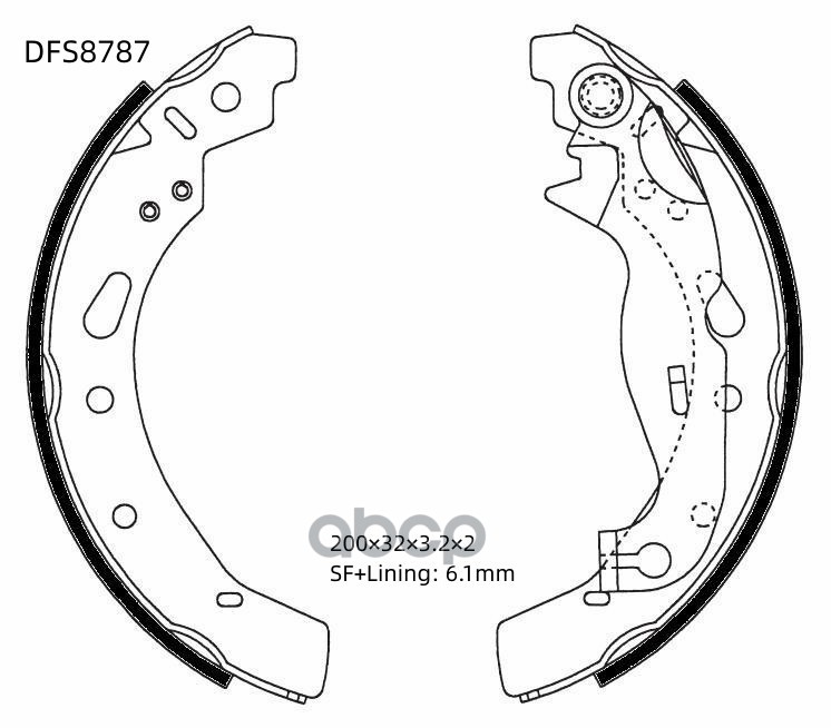 

Тормозные колодки DOUBLE FORCE барабанные DFS8787