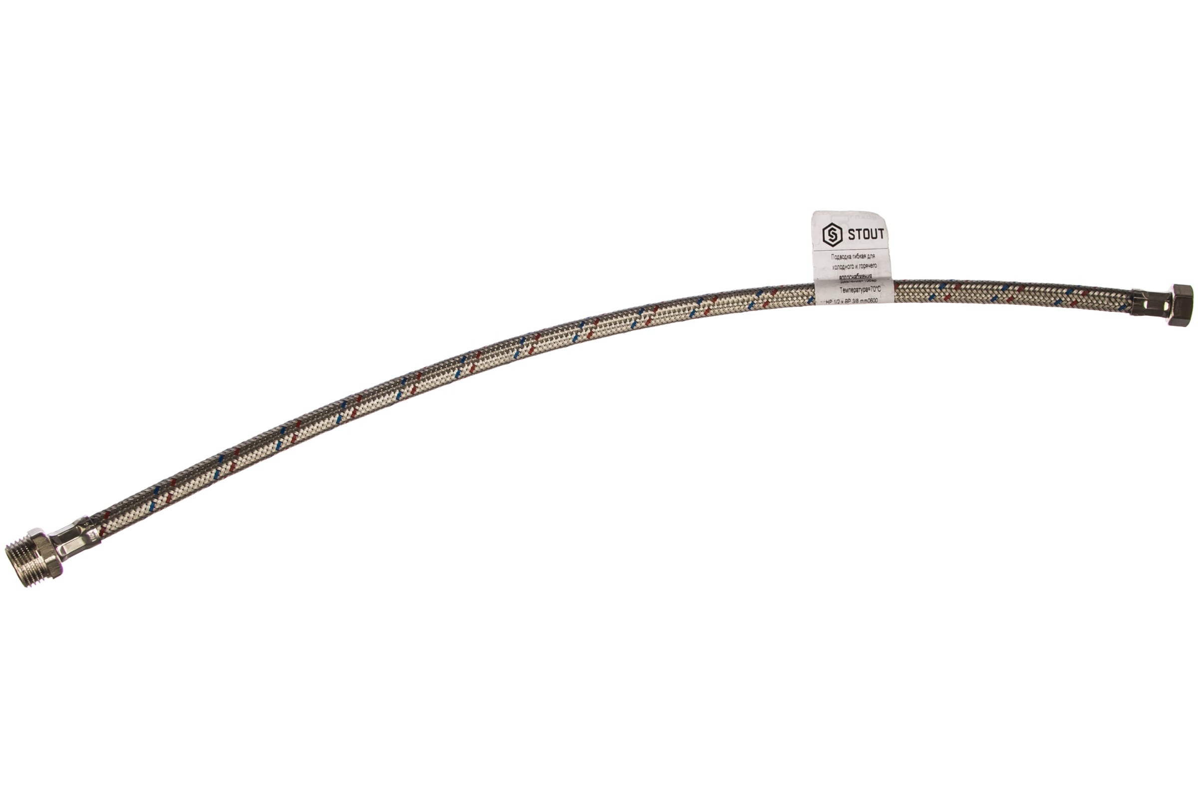 

STOUT Гибкая подводка для воды НР 1/2 х ВР 3/8, длина 600 RG008P0SIG0LEB
